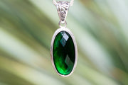 opal pendant with cremation ash